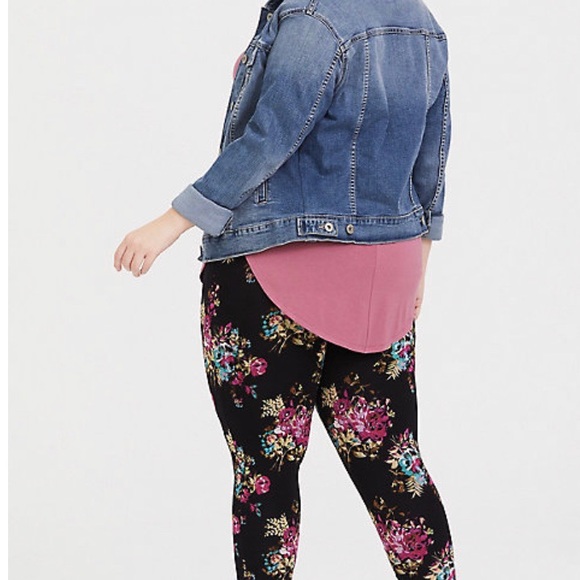 TORRID LEGGINGS  Floral Print Cute, sz 00 … - Picture 4 of 7
